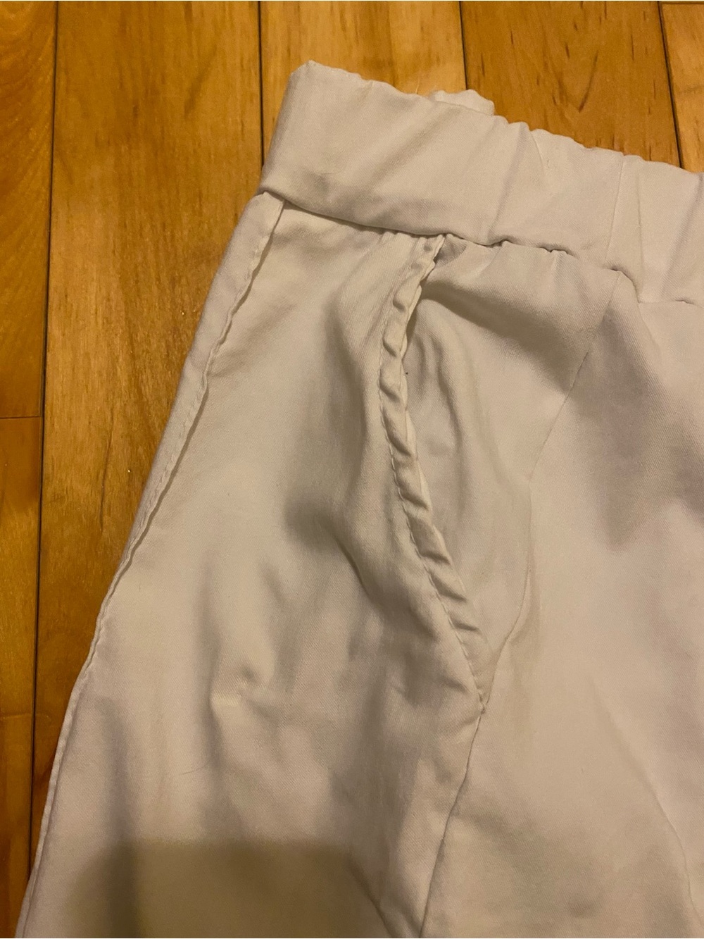 Made in Italy White Stretch Straight-Leg Pants - Picture 12 of 13